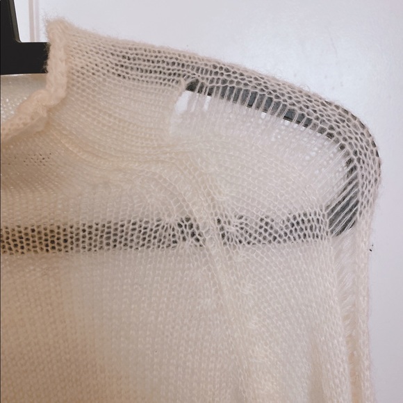 Sisley white hollow knit sweater - Picture 3 of 5